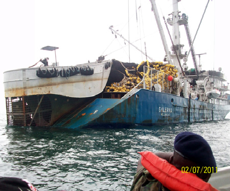 Sierra Leone, Sojas Impound Illegal Fishing Vessel.