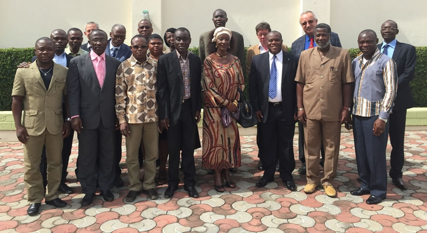 Group photo of the inception workshop of the technical cooperation project (TCP) in collaboration with FAO and the Fisheries Committee for the West Central Gulf of Guinea (FCWC) held on 5 and 6 May 2016 at M-Plaza Hotel in Accra, Ghana