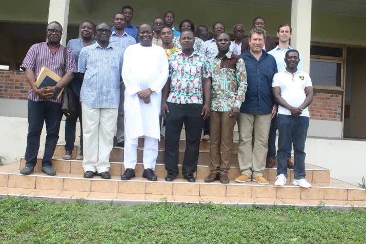 Group photo : Participants in the workshop outside Ghana’s Ainoo-Ansah Aquaculture Centre