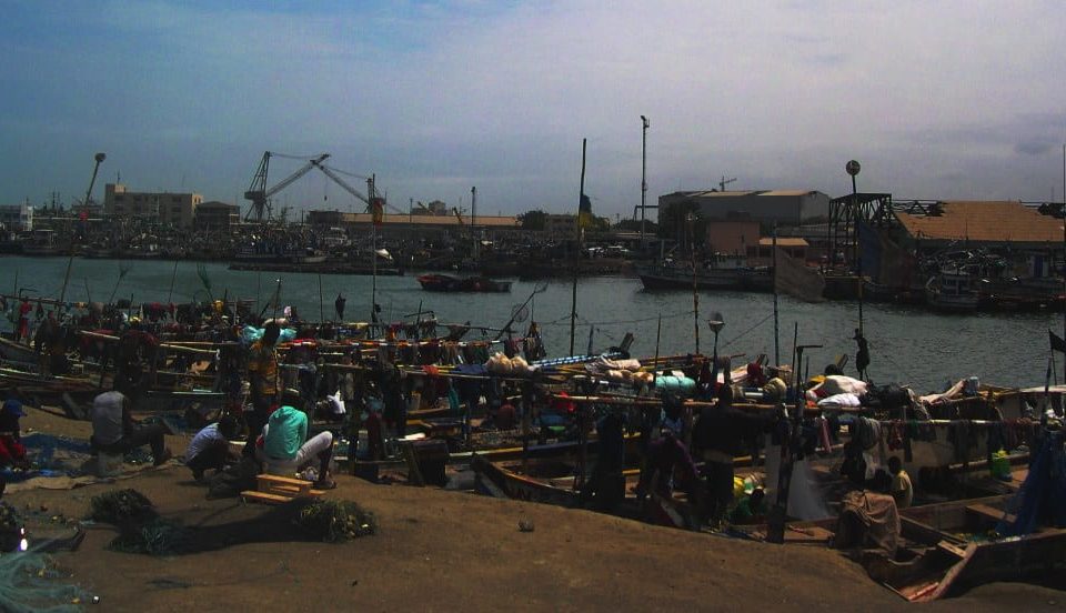 Ghana artisanal fishing harbour in Tema