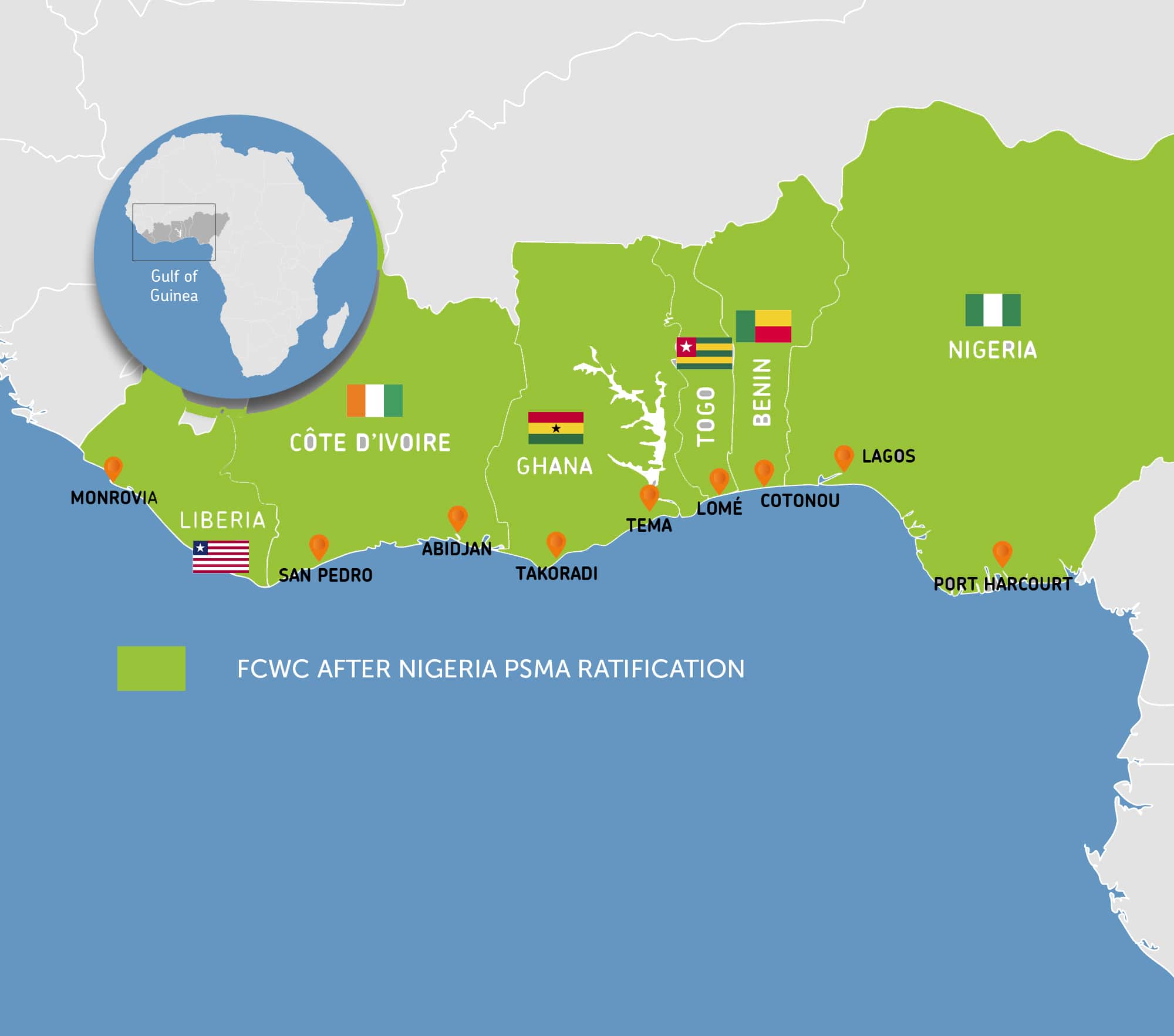 Ratification de l'Accord sur les Mesures du Ressort de l'Etat du Port (AMREP) par le Nigeria.
